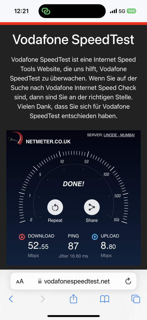 Vodafone SpeedTest